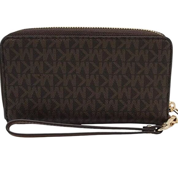 MICHAEL KORS JET SET TRAVEL WALLET IN BROWN - Picture 5 of 8